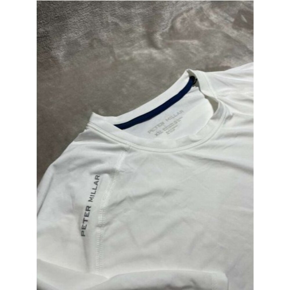 Peter Millar Performance Shirt Men's XXL White Short Sleeve Workout Gym Outdoor